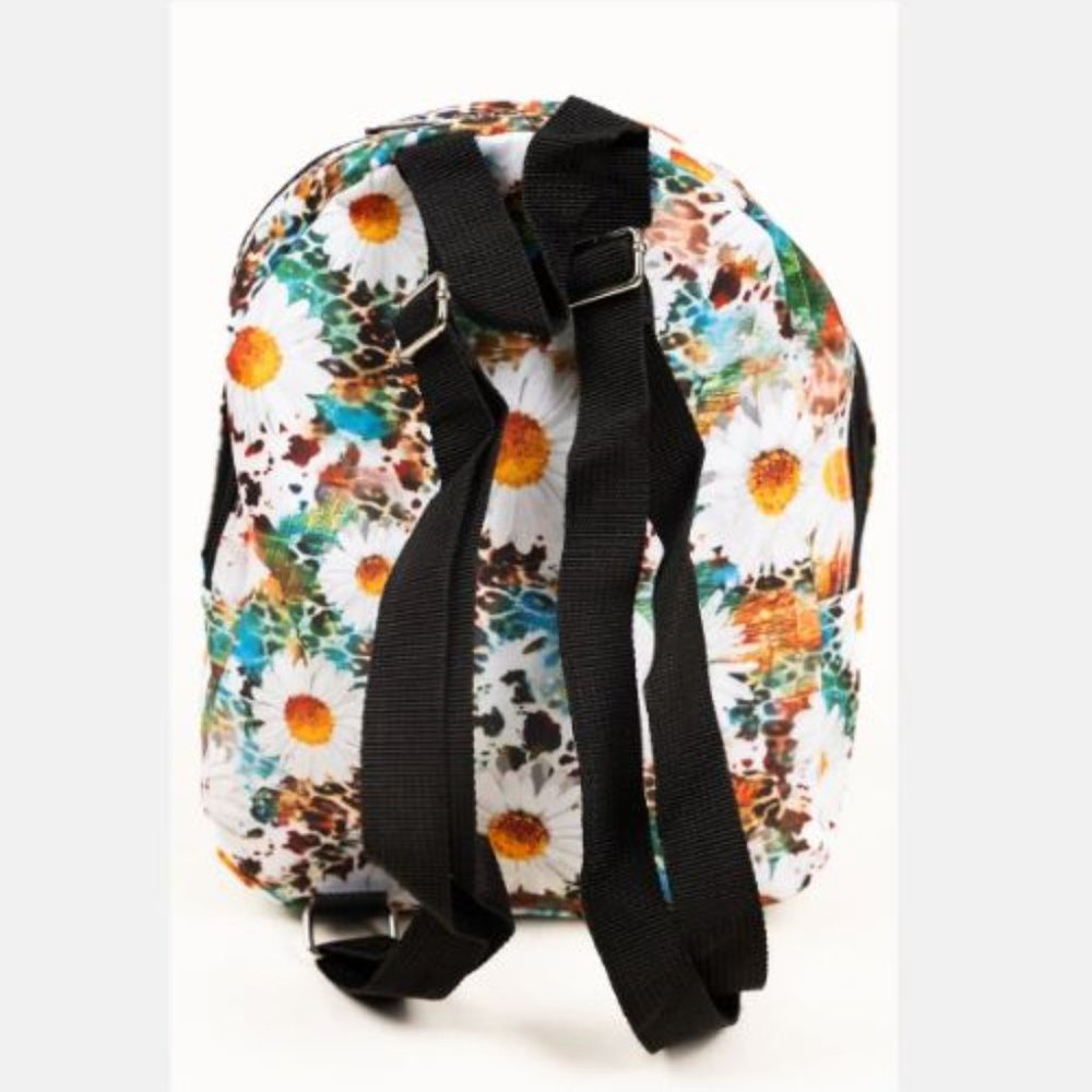 🟣 Sunflower Animal Print Small Backpack NWT - Picture 2 of 3